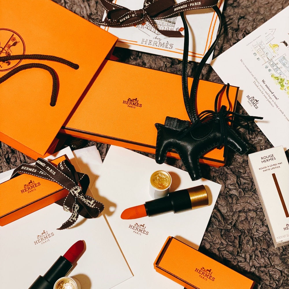 HERMÈS 2020 So Black Grigri Rodeo Bag Charm PM